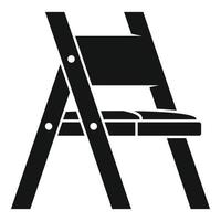 ícone de cadeira dobrável, estilo simples vetor