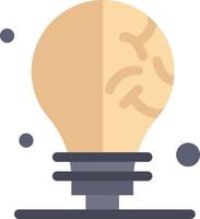 modelo de banner de ícone de vetor de ícone de cor plana de ciência de ideia de bulbo