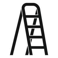 ícone de escada de alumínio, estilo simples vetor