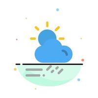 modelo de ícone de cor plana abstrata de tempo de estação chuvosa de dia de nuvem vetor