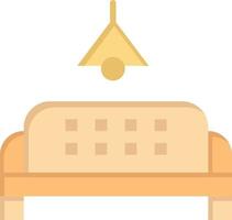 modelo de banner de ícone de vetor de ícone de cor plana para casa de móveis de sofá