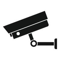 ícone da câmera de segurança, estilo simples vetor