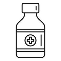 ícone de garrafa de xarope, estilo de estrutura de tópicos vetor