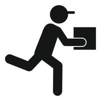 ícone de entrega rápida de correio, estilo simples vetor