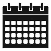 ícone do calendário do escritório, estilo simples vetor