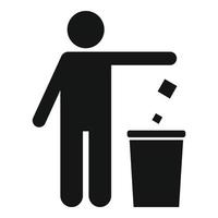 ícone do processo de reciclagem, estilo simples vetor