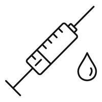 ícone de dependência de seringa de drogas, estilo de estrutura de tópicos vetor