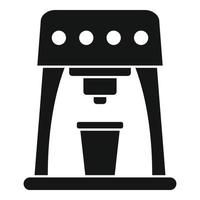 ícone da máquina de café de calor, estilo simples vetor