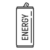 ícone de bebida energética refrigerante, estilo de estrutura de tópicos vetor