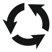 ícone de reciclagem da cidade, estilo simples vetor