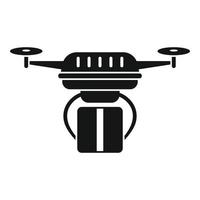 ícone de entrega de drone robô, estilo simples vetor