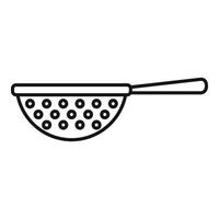 ícone de peneira de cozinha, estilo de estrutura de tópicos vetor