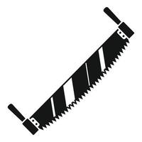 ícone de serra de mão dupla, estilo simples vetor