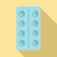ícone de pacote de pílulas usadas, estilo simples vetor