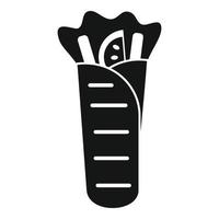 ícone de kebab, estilo simples vetor