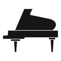 ícone de instrumento de piano de cauda, estilo simples vetor