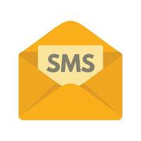 ícone da caixa de entrada sms, estilo simples vetor