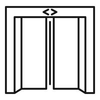 ícone do elevador para baixo, estilo de estrutura de tópicos vetor