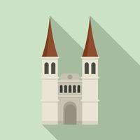 ícone da catedral suíça, estilo simples vetor
