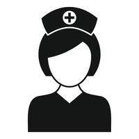 ícone de enfermeira de catapora, estilo simples vetor