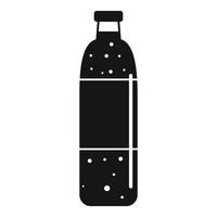 ícone de garrafa plástica de refrigerante, estilo simples vetor
