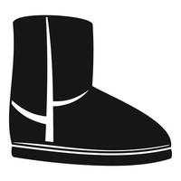 ícone de bota ugg casual, estilo simples vetor