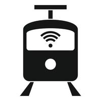 ícone wi-fi do trem da cidade, estilo simples vetor