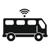 ícone de transporte wi-fi, estilo simples vetor