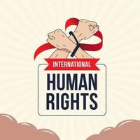direitos humanos internacionais com as mãos querem ser livres vetor
