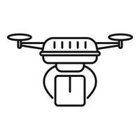 ícone de entrega de drone on-line, estilo de estrutura de tópicos vetor