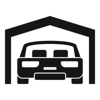 ícone da garagem de estacionamento, estilo simples vetor