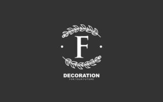vetor floral logo f para empresa de identidade. ilustração vetorial de modelo de natureza de letra inicial para sua marca.
