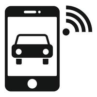 ícone de transporte wi-fi para smartphone, estilo simples vetor