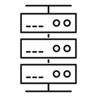 ícone do servidor de rede, estilo de estrutura de tópicos vetor