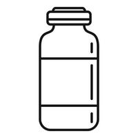 ícone de garrafa médica de catapora, estilo de estrutura de tópicos vetor