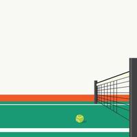 vetor de bola de tênis. bola de tênis no campo. papel de parede. espaço livre para texto. copie o espaço.