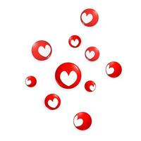 3d vector vermelho flutuando como símbolo de ícone em forma de bola design de modelo de banner de mídia social