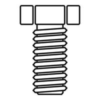 ícone de parafuso construtor, estilo de estrutura de tópicos vetor