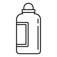ícone de garrafa de plástico, estilo de estrutura de tópicos vetor