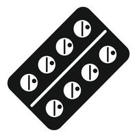 ícone de pílulas de catapora, estilo simples vetor