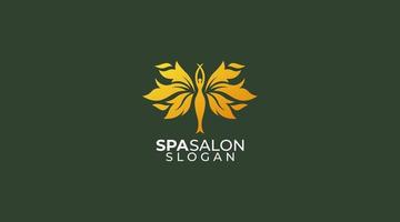 modelo de beleza de design de logotipo de salão de spa vetor