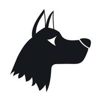 ícone do cão doberman, estilo simples vetor