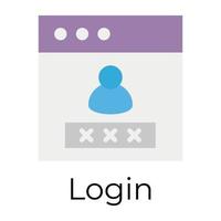 conceitos de login da moda vetor