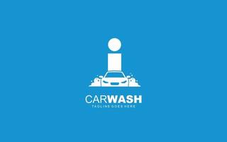 i logotipo carwash para identidade. ilustração vetorial de modelo de carro para sua marca. vetor