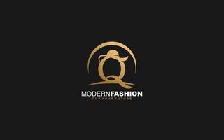 q logo empresa de moda. ilustração vetorial de modelo de identidade de texto para sua marca. vetor