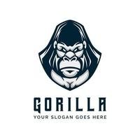 ilustração vetorial de modelo de design de logotipo de gorila vetor