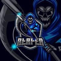 design de logotipo esport ceifador vetor