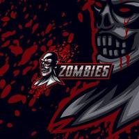 modelo de design de logotipo esport zumbi vetor