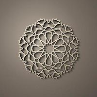 fundo com padrão 3d sem costura em estilo islâmico. , ornamento oriental geométrico árabe , motivo persa . vetor
