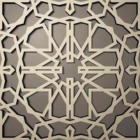 fundo com padrão 3d sem costura em estilo islâmico. , ornamento oriental geométrico árabe , motivo persa . vetor